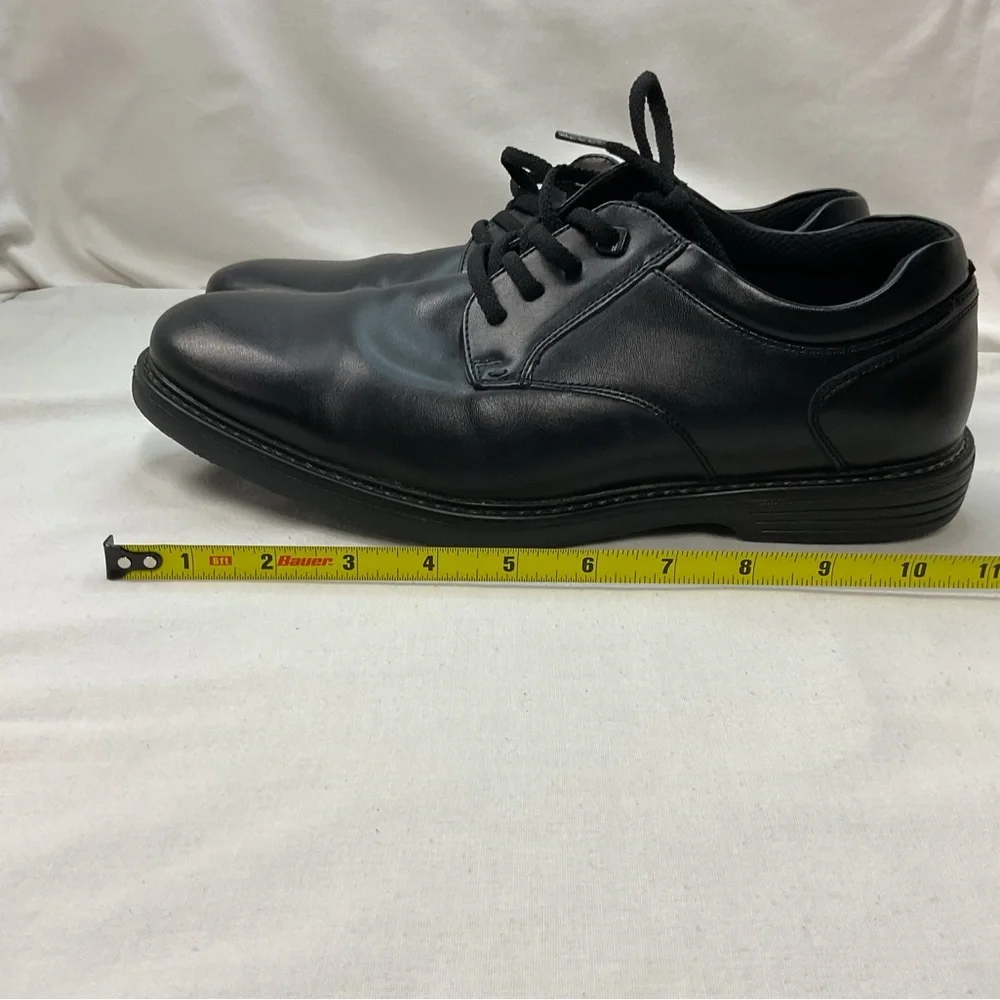 Nunn Bush Work Men's Black Leather‎ Polished Oxford Shoes, Size 9.5 M, Lace-Up